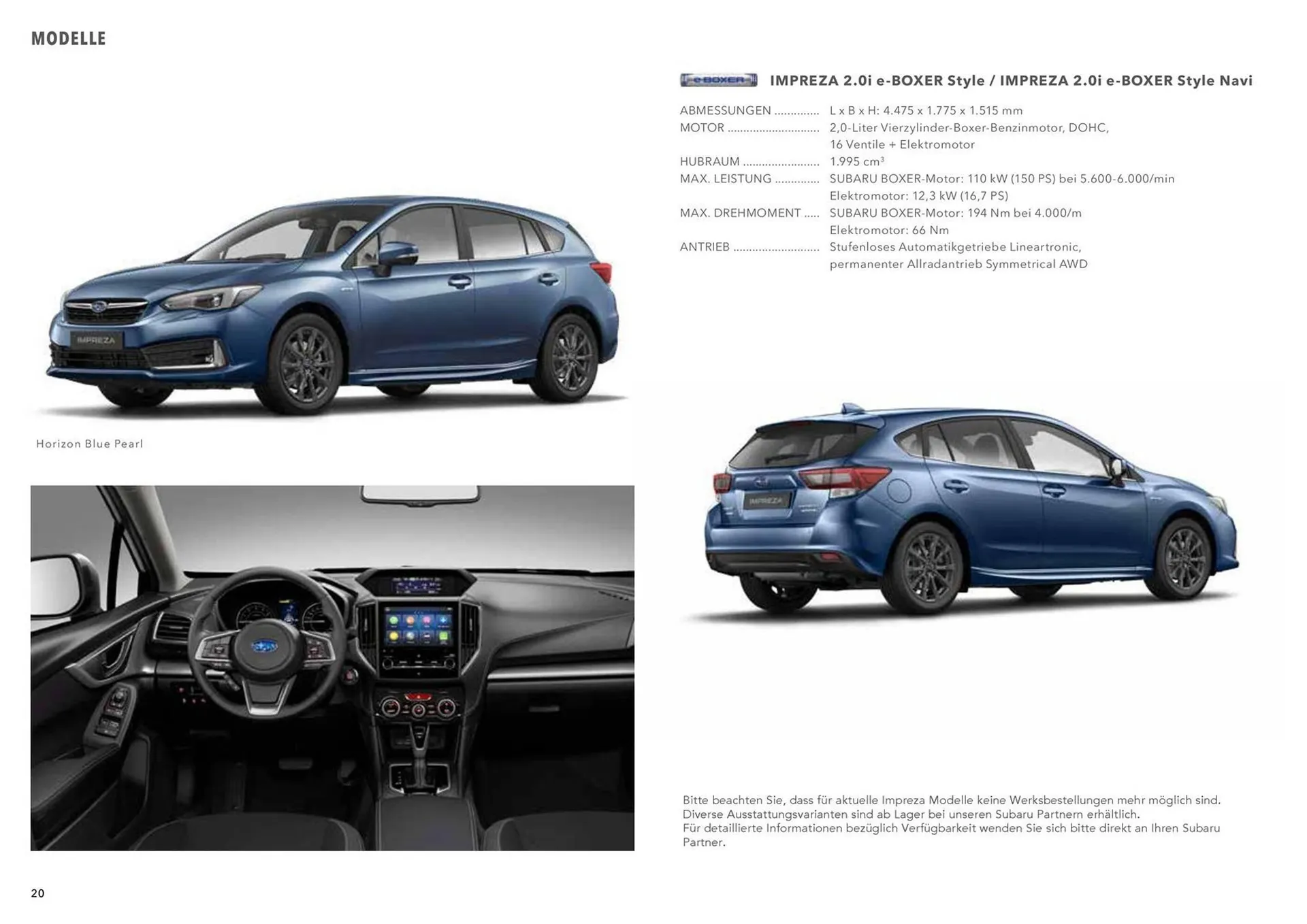 Subaru Impreza  Flugblatt von 3. November bis 3. November 2024 - Flugblätt seite  20