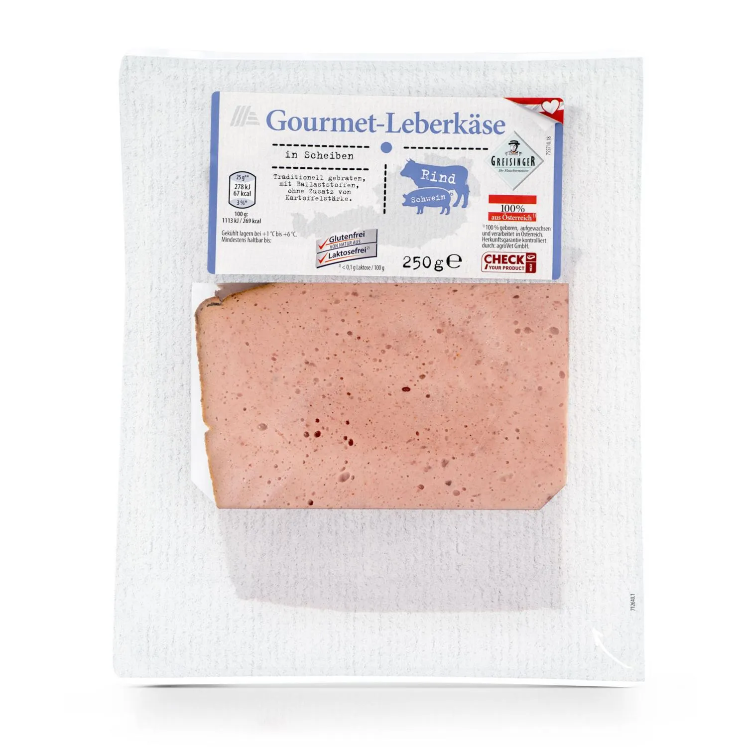 Gourmet Leberkäse, In Scheiben