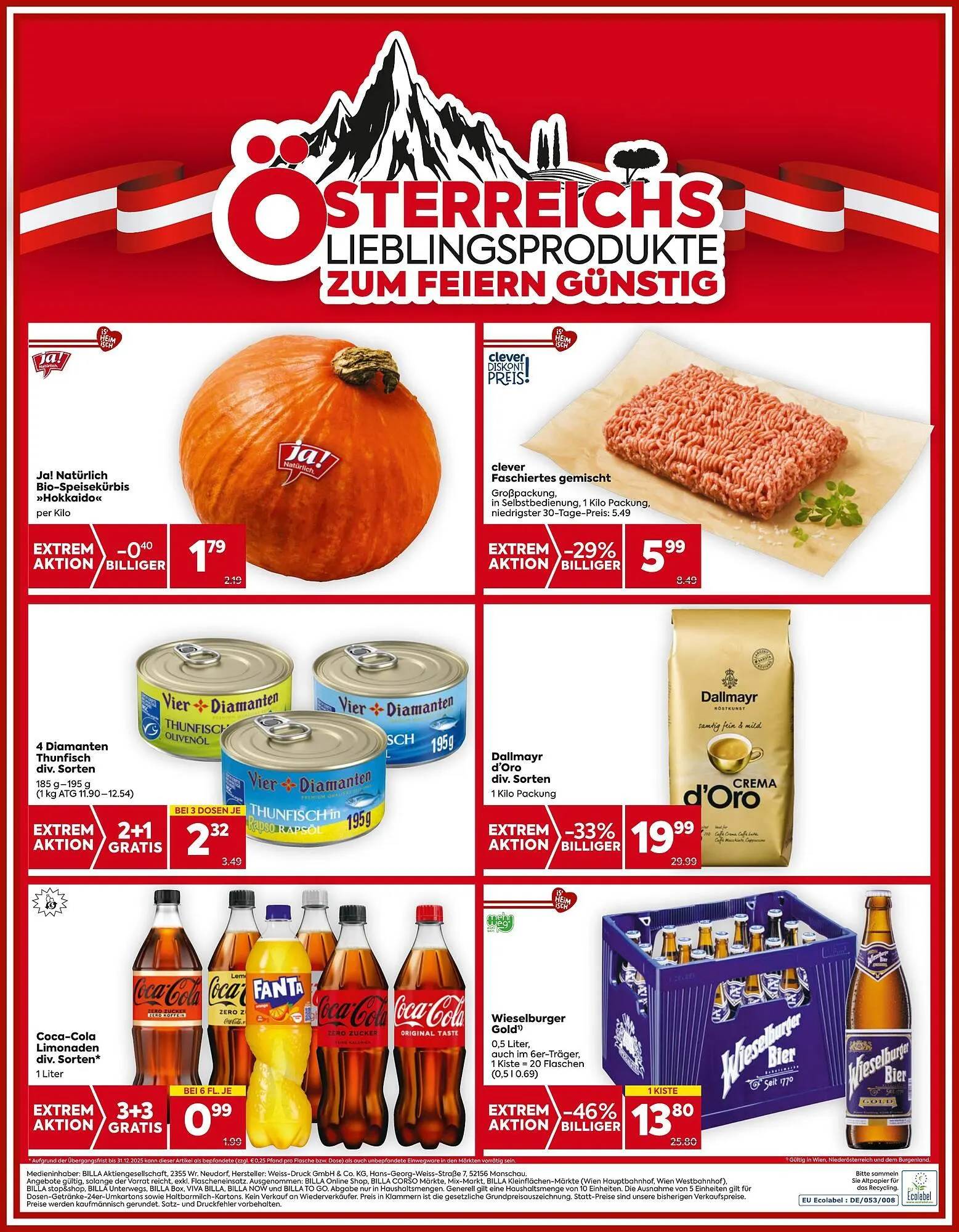 Billa Corso Flugblatt von 23. Oktober bis 29. Oktober 2025 - Flugblätt seite  20