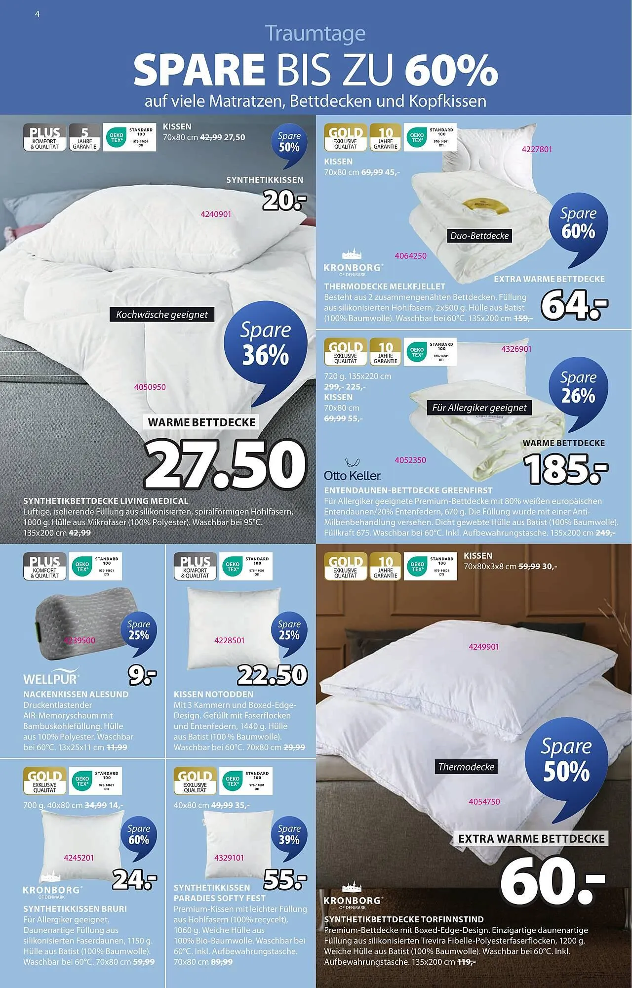 JYSK Flugblatt von 3. Jänner bis 11. Februar 2025 - Flugblätt seite 4
