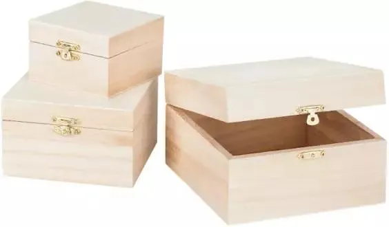 Schatullen aus Holz, 3 Stück