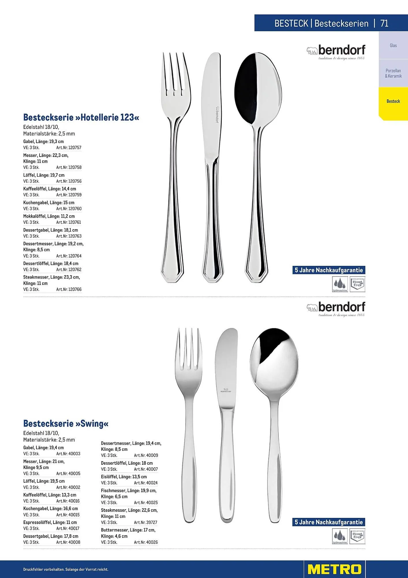 Metro Flugblatt von 25. März bis 31. Dezember 2026 - Flugblätt seite  71