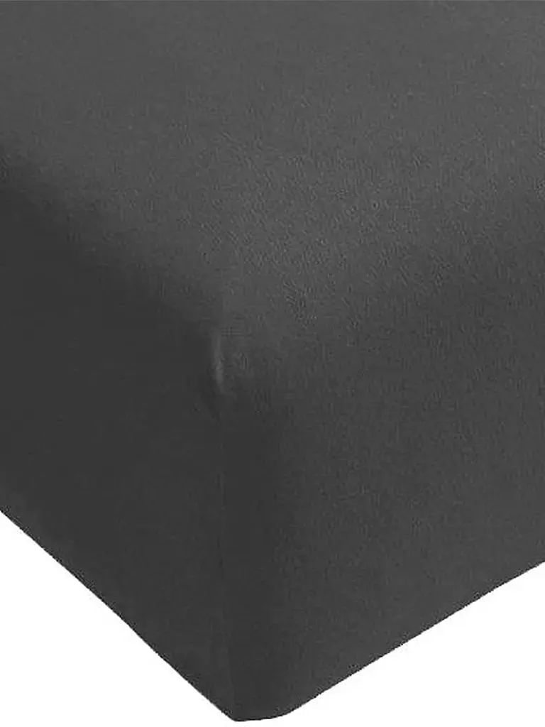 Jersey-Spannleintuch "Bella Donna" 180/200 cm - 200/220 cm (Anthrazit)