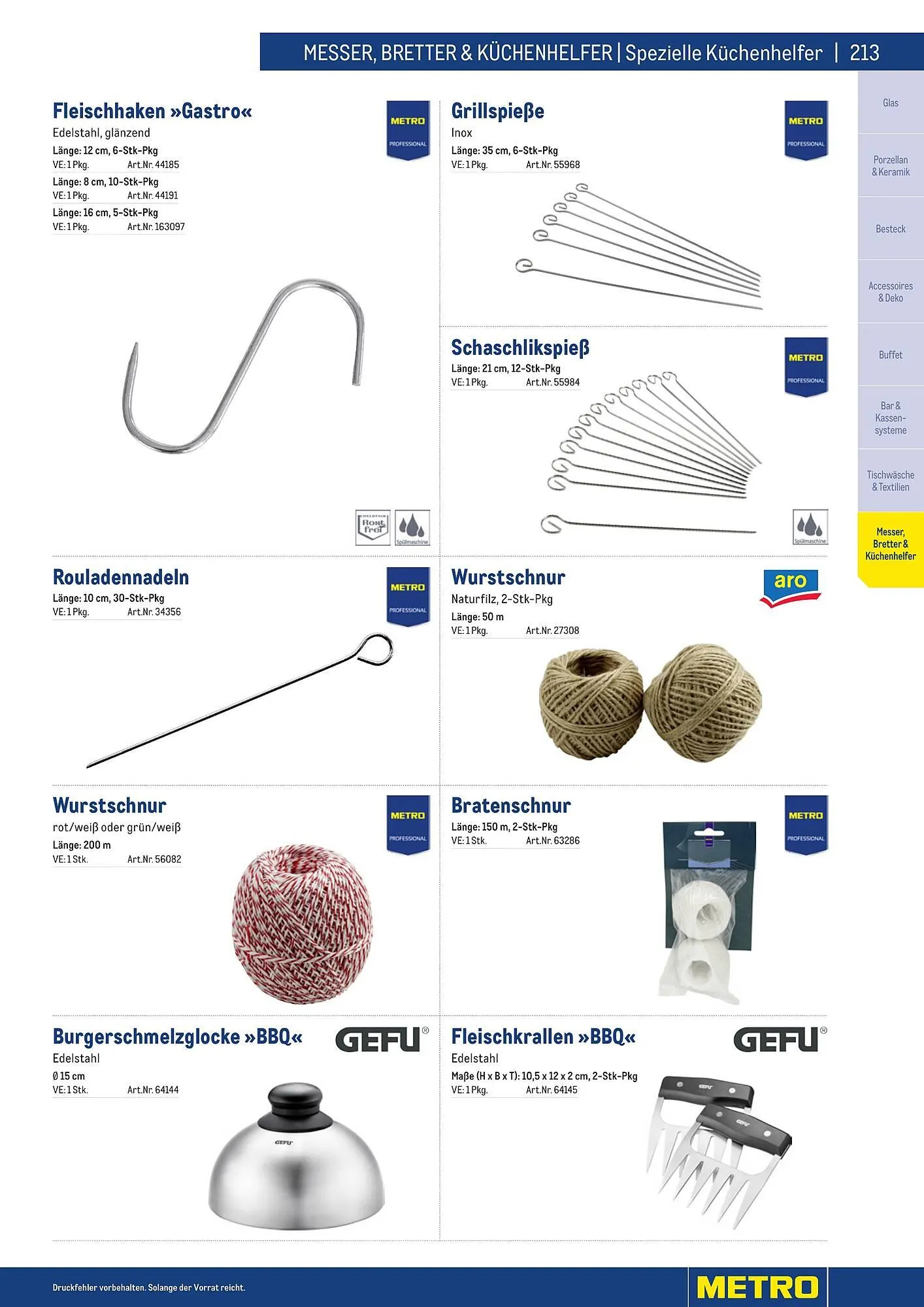 Metro Flugblatt von 25. März bis 31. Dezember 2026 - Flugblätt seite  213