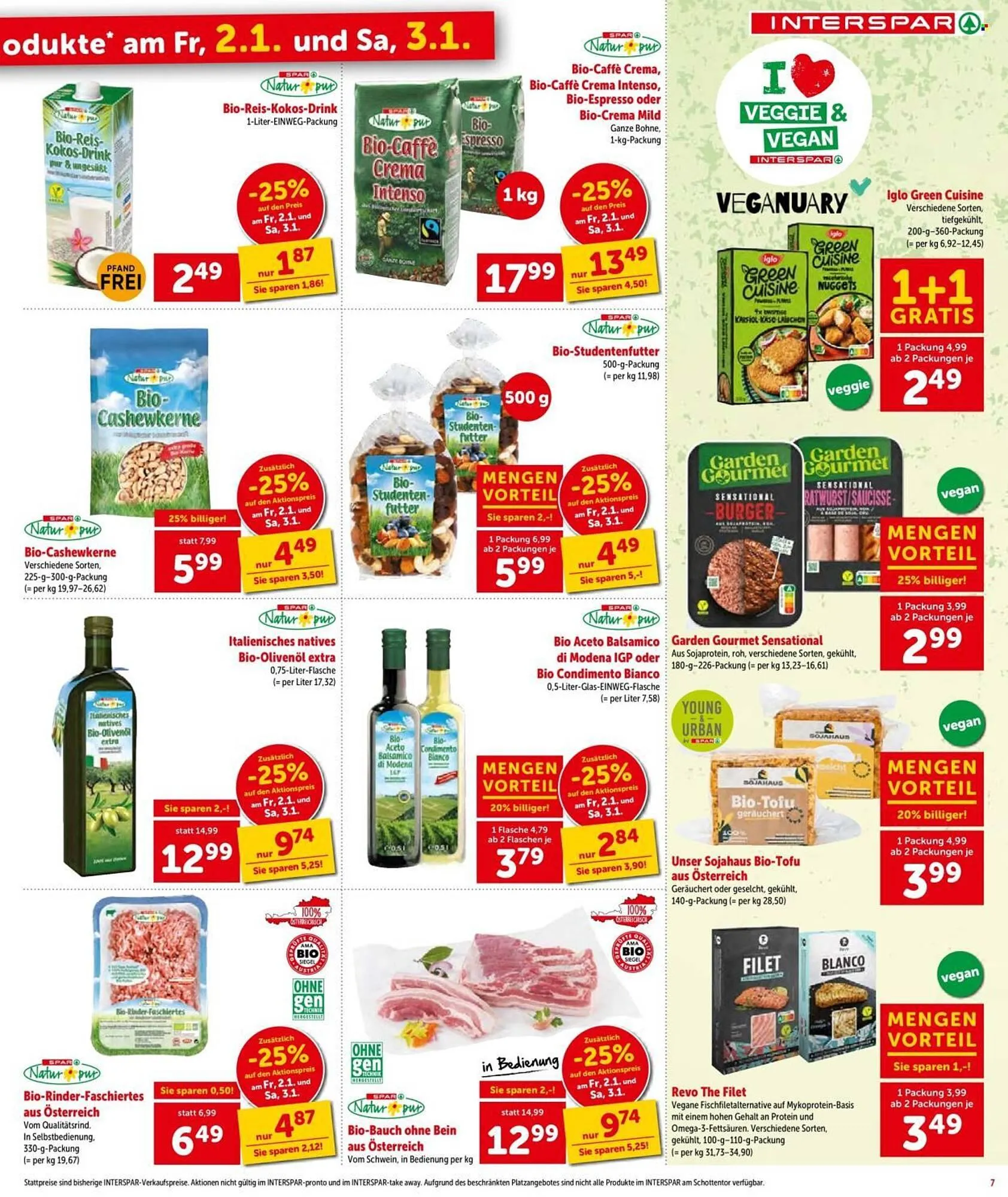 Interspar Flugblatt von 2. Jänner bis 14. Jänner 2026 - Flugblätt seite 7