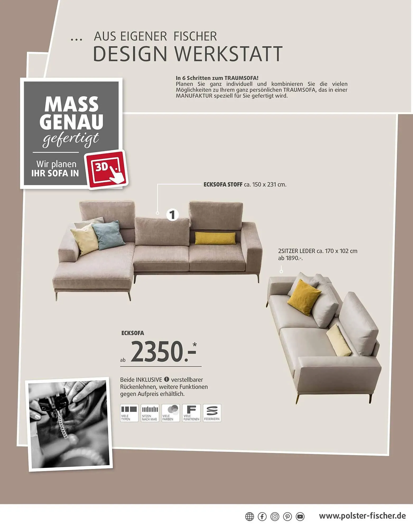 Polstermöbel Fischer Flugblatt von 15. Februar bis 17. März 2024 - Flugblätt seite 40