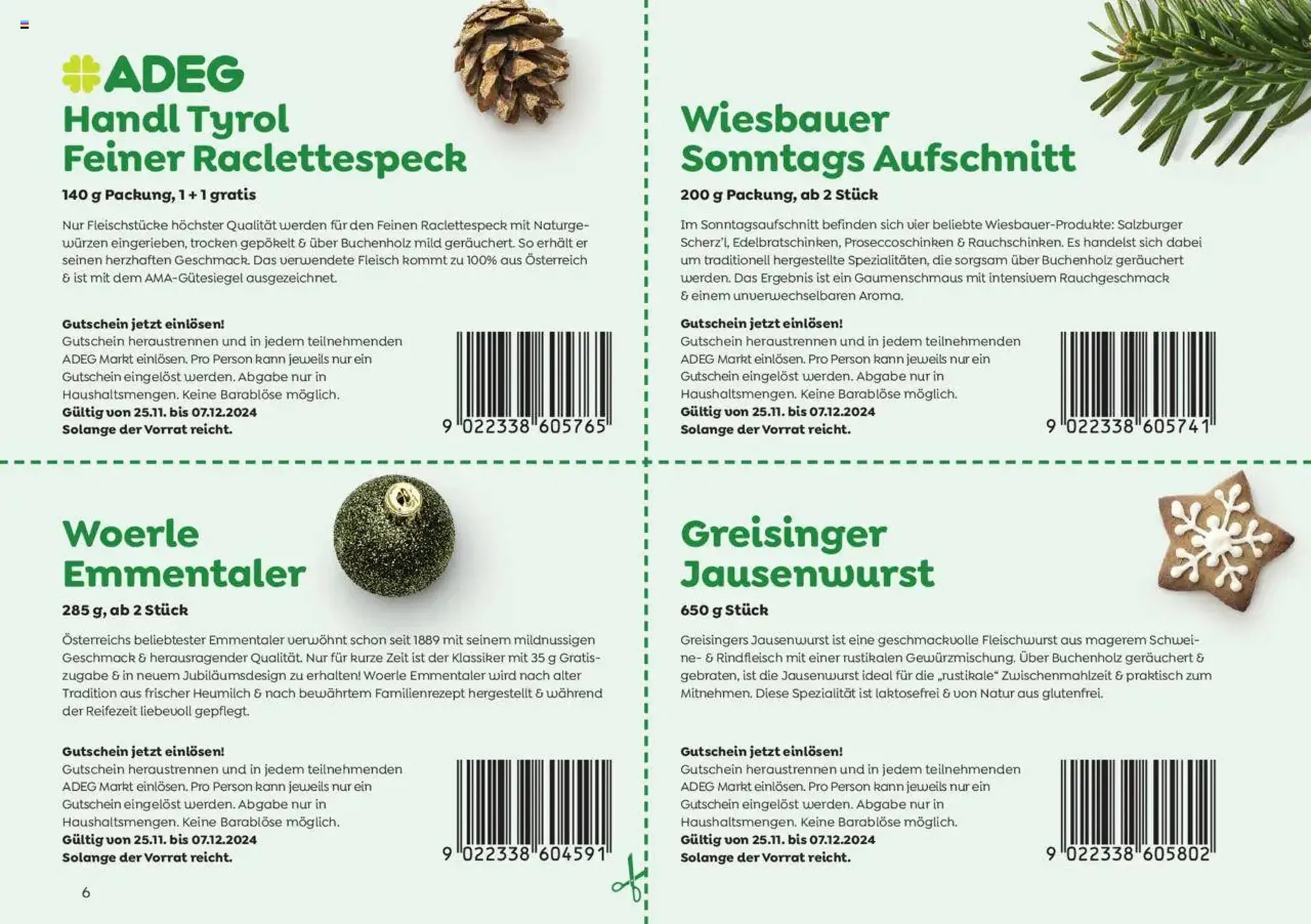 ADEG Flugblatt von 25. November bis 7. Dezember 2024 - Flugblätt seite 6