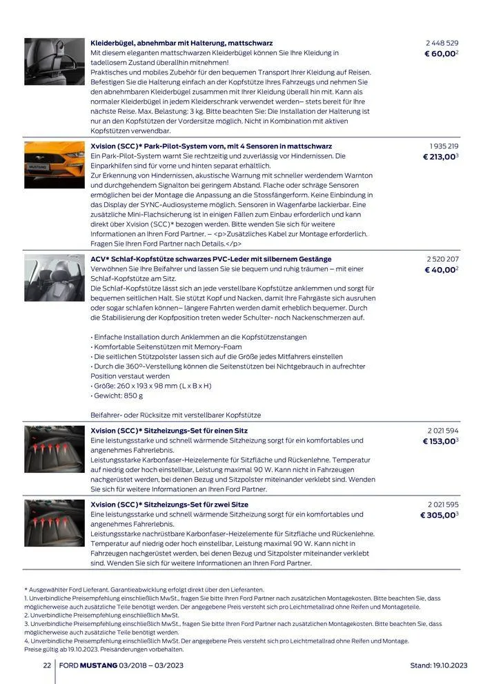FORD MUSTANG von 2. November bis 2. November 2024 - Flugblätt seite  22