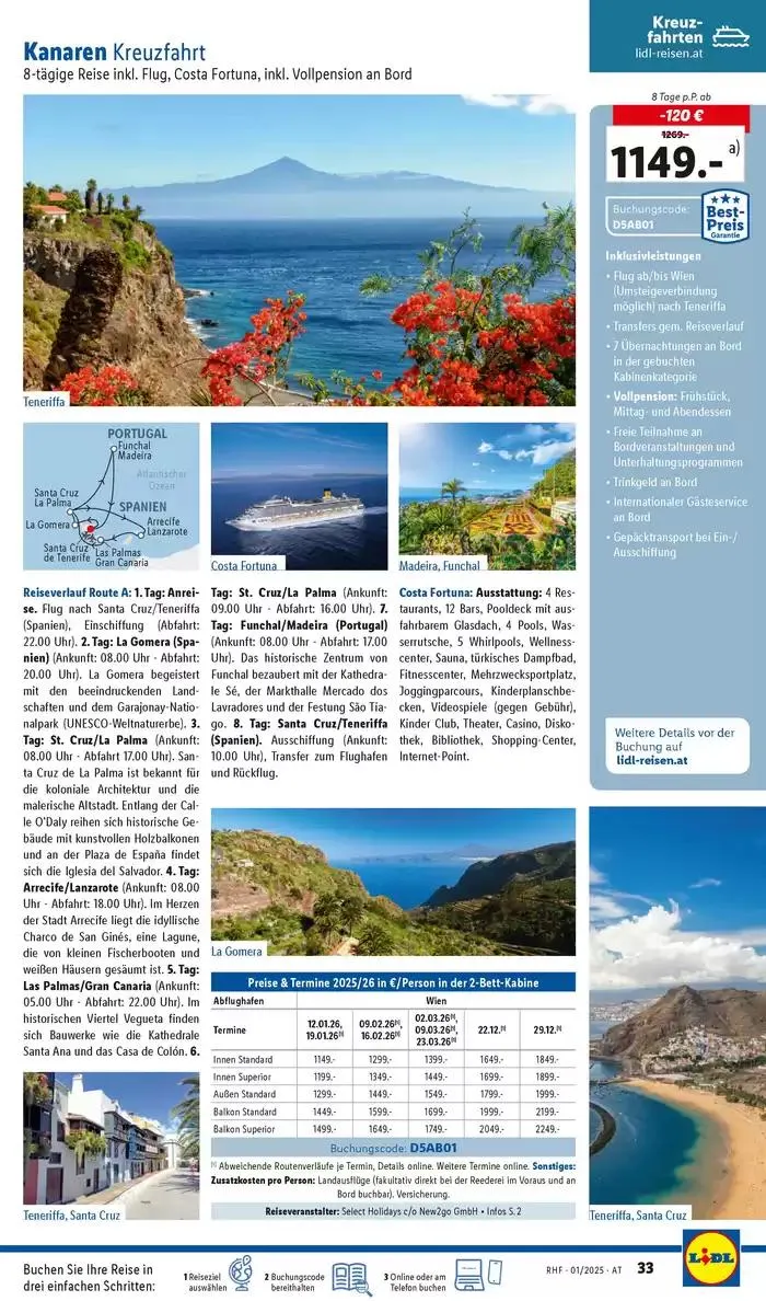 Aktuelle Reiseprospekte Hauptprospekt Jänner von 30. Dezember bis 31. Jänner 2025 - Flugblätt seite  33