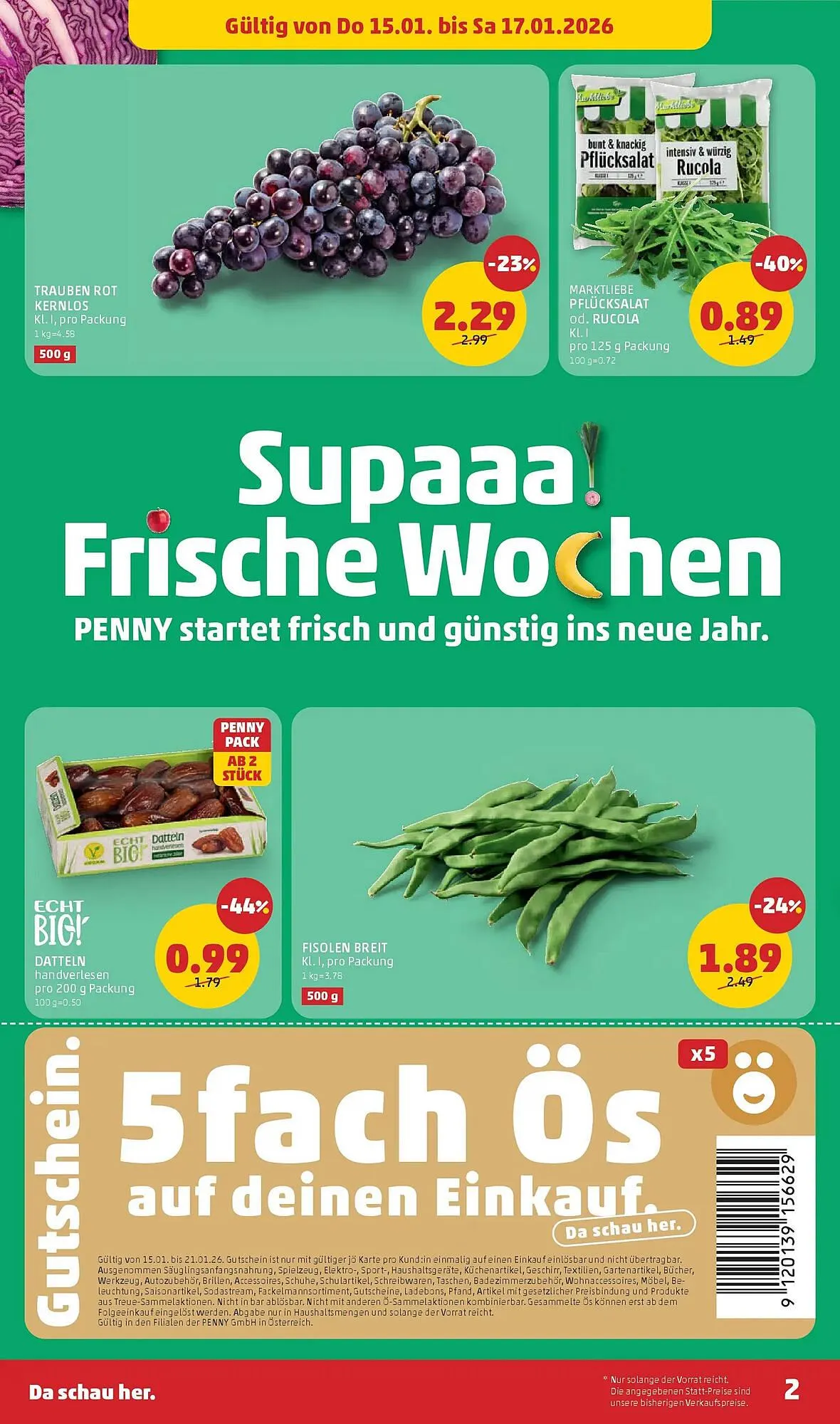 PENNY Flugblatt von 15. Jänner bis 21. Jänner 2026 - Flugblätt seite  2