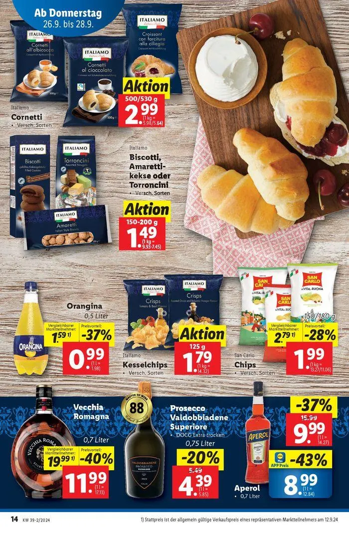 Aktuelle Flugblätter Ab Donnerstag, 26.9. von 26. September bis 2. Oktober 2024 - Flugblätt seite  14