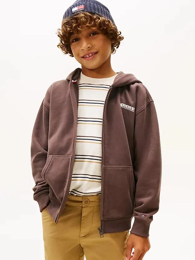 Hoodie mit strukturiertem Rückenlogo