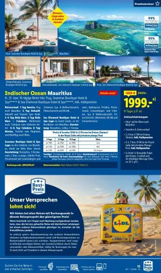 Lidl Reisen von 14. März bis 15. April 2026 - Flugblätt seite  15