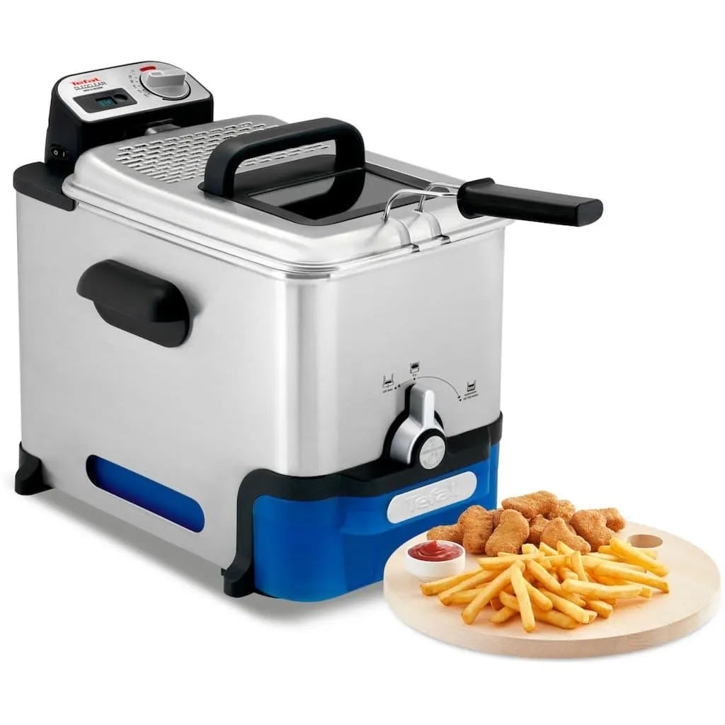 Tefal Kaltzonenfritteuse »Oleoclean Pro Inox & Design« 2300 W automatische Öl/Fett Filterung, Timer, Thermostat, 3,5l Öl, FR8040