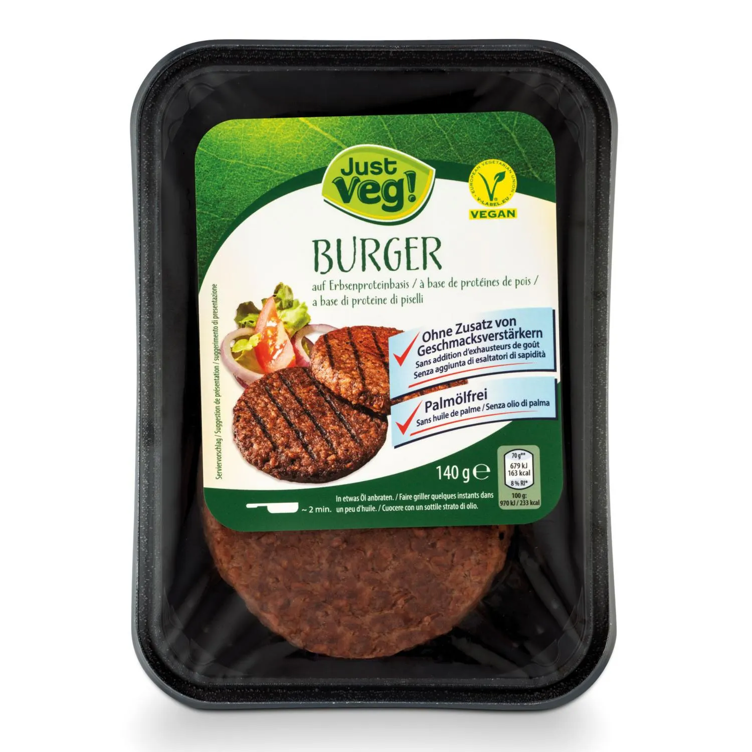 JUST VEG! Veggie-Sortiment, Burger