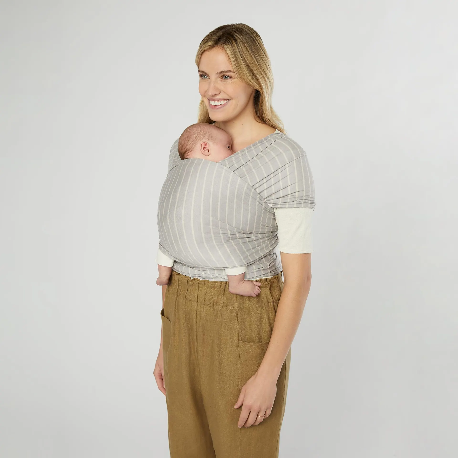 Tragetuch Aura Grey Stripes 100 % Tencel Lyocell