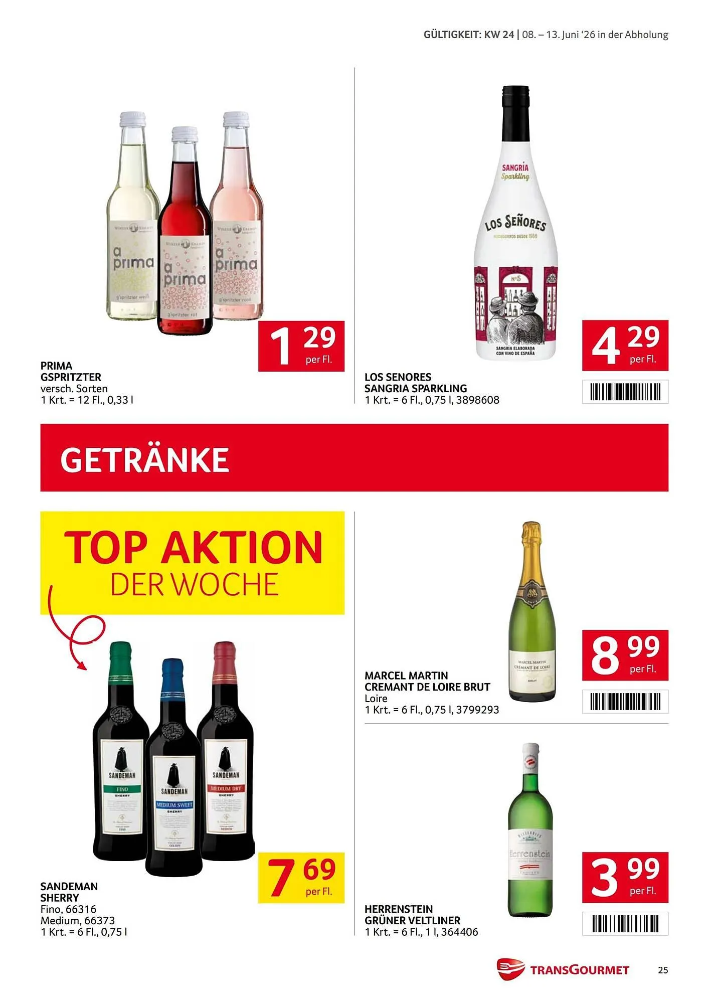 Transgourmet Flugblatt von 8. Juni bis 13. Juni 2026 - Flugblätt seite  25