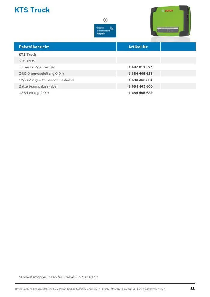 Werkstattausrüstung von Bosch von 21. Mai bis 31. Dezember 2024 - Flugblätt seite 33