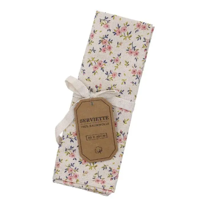 Serviette Blümchen, rosa, 40 cm