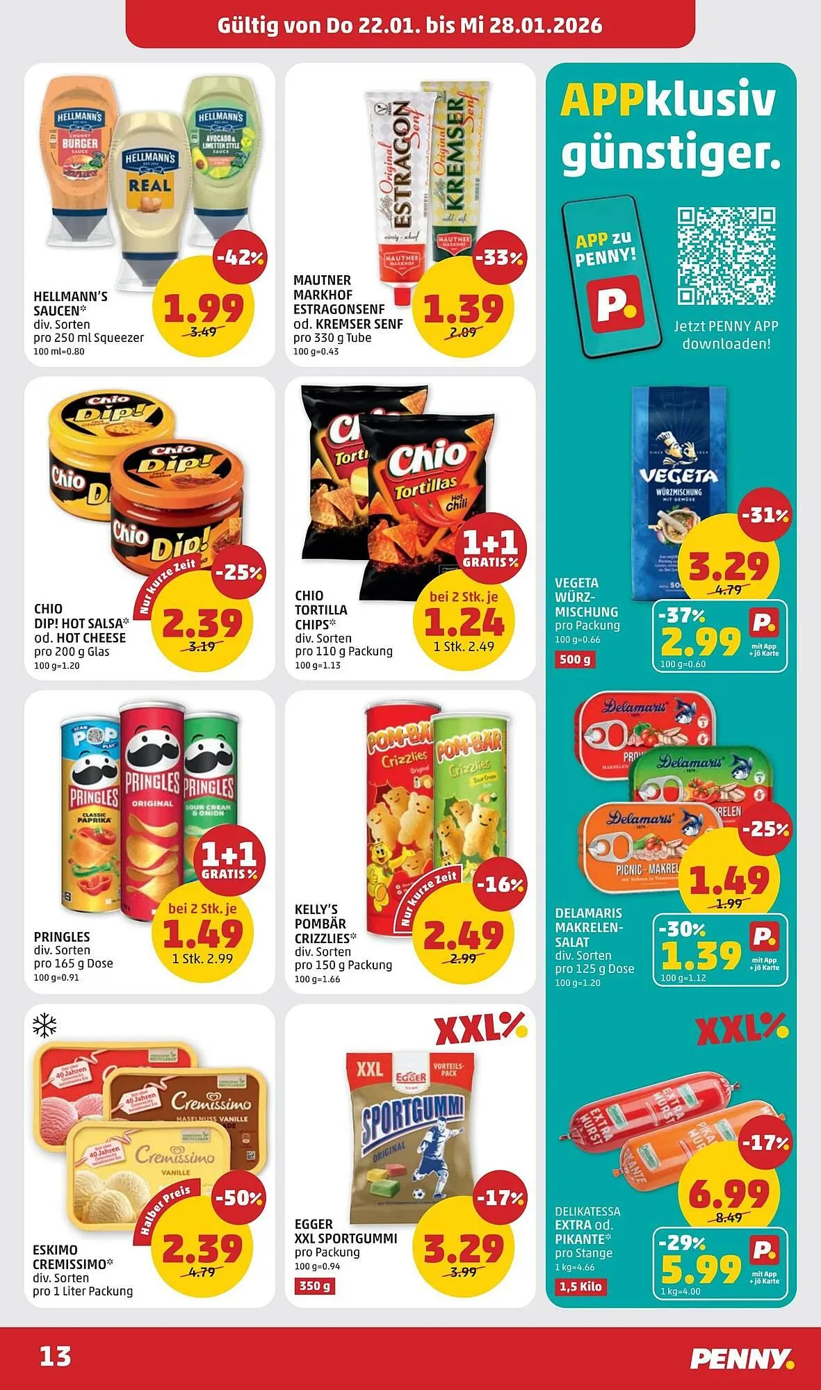 PENNY Flugblatt von 22. Jänner bis 28. Jänner 2026 - Flugblätt seite  13
