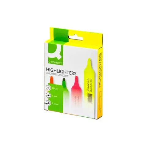 Textmarker 4 Stück sortiert Q-CONNECT KF01116