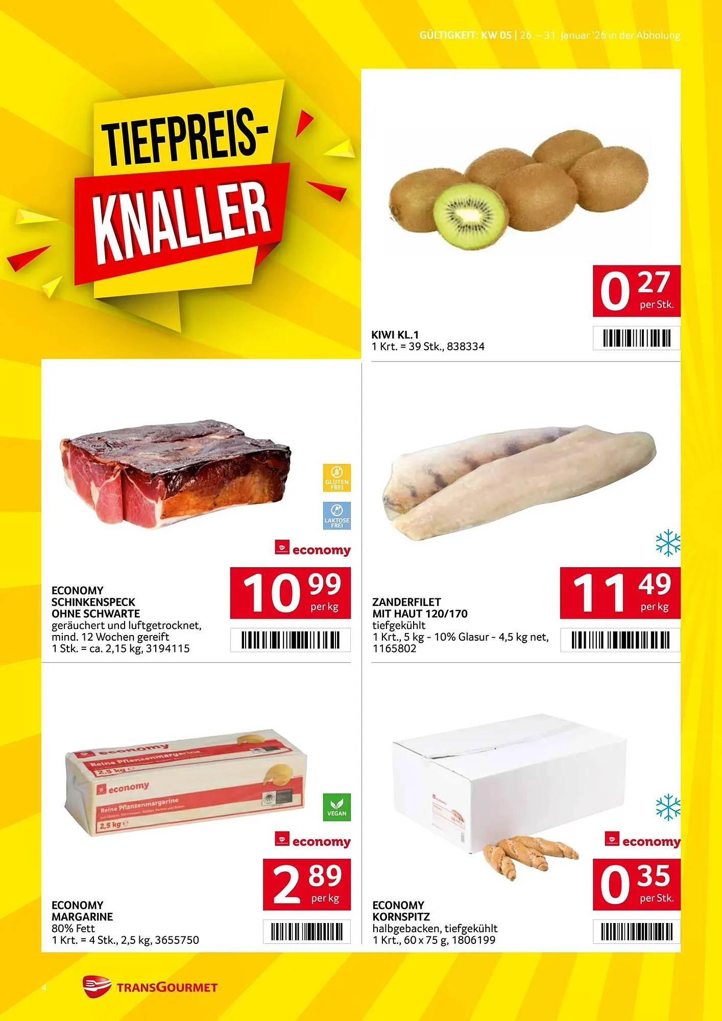 Transgourmet Flugblatt von 26. Jänner bis 31. Jänner 2026 - Flugblätt seite  4