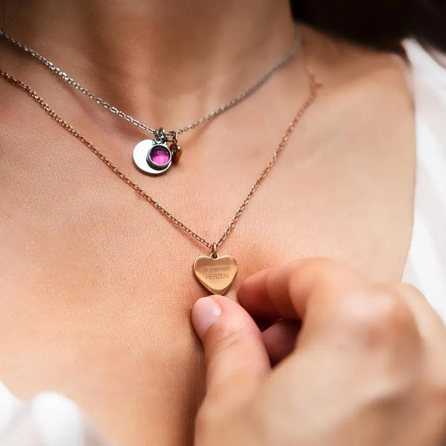 Halskette 42cm Emma mit persönlicher Gravur