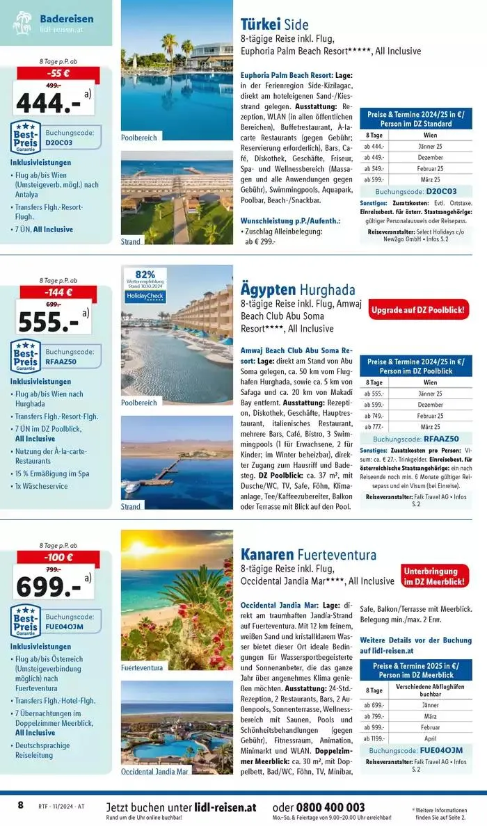 Aktuelle Reiseprospekte Themenprospekt November von 13. November bis 15. Dezember 2024 - Flugblätt seite 8
