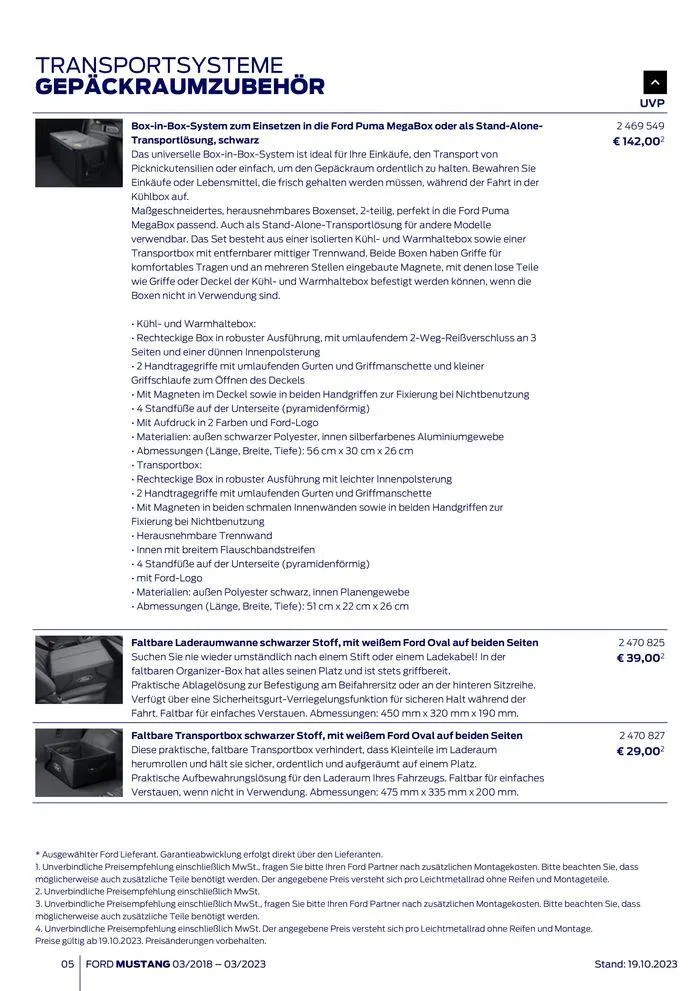 FORD MUSTANG von 2. November bis 2. November 2024 - Flugblätt seite  5