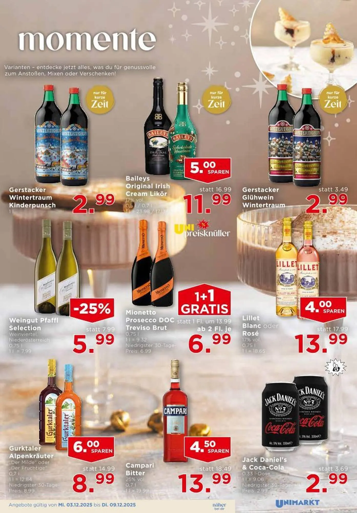 Unimarkt Flugblatt von 3. Dezember bis 9. Dezember 2025 - Flugblätt seite  11