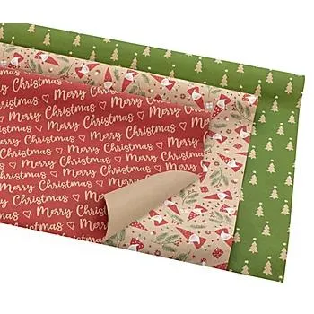 Geschenkpapier-Set "Weihnachten", aus Recycling-Kraftpapier