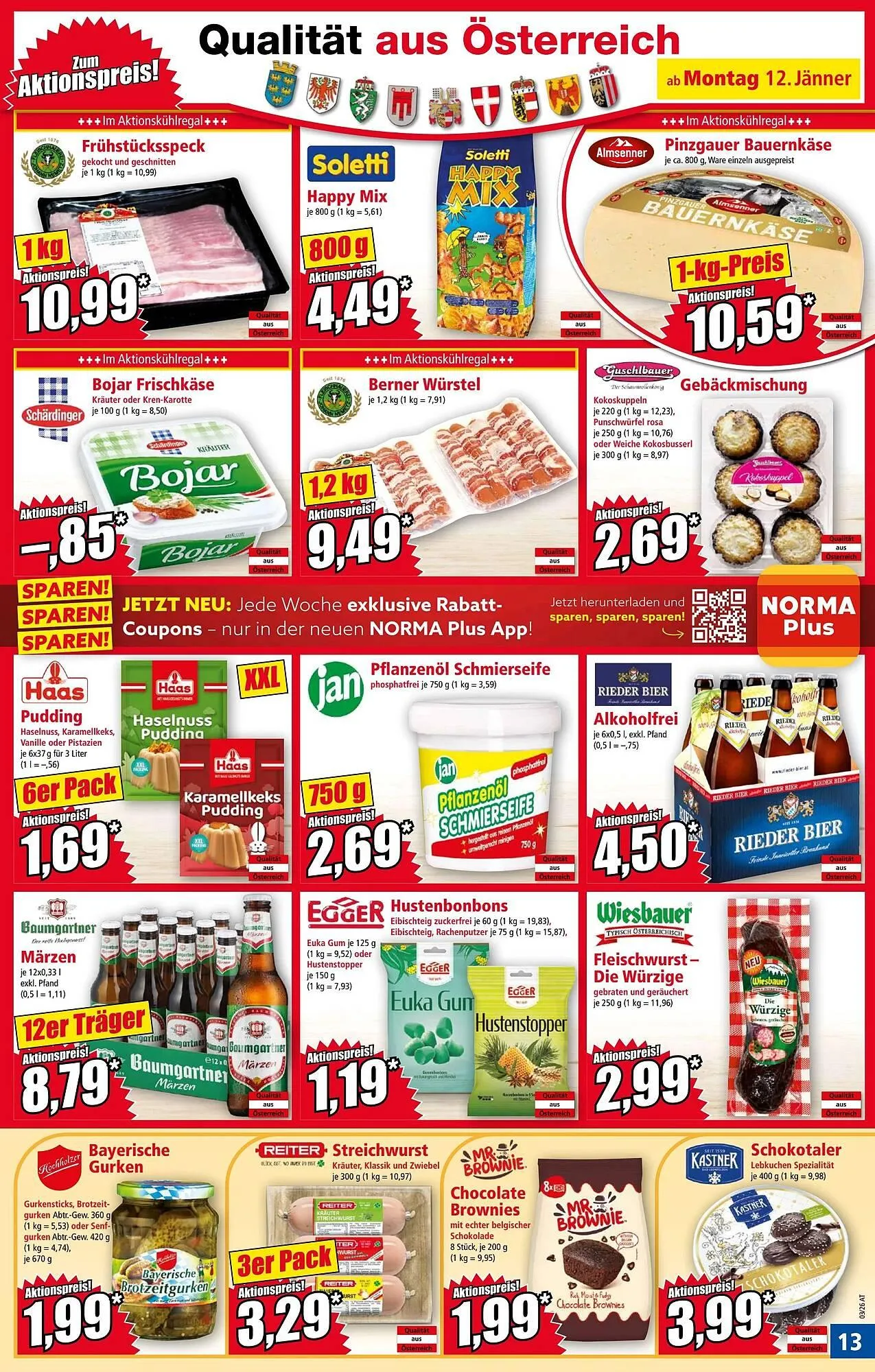 Norma Prospekt von 12. Jänner bis 18. Jänner 2026 - Flugblätt seite  13