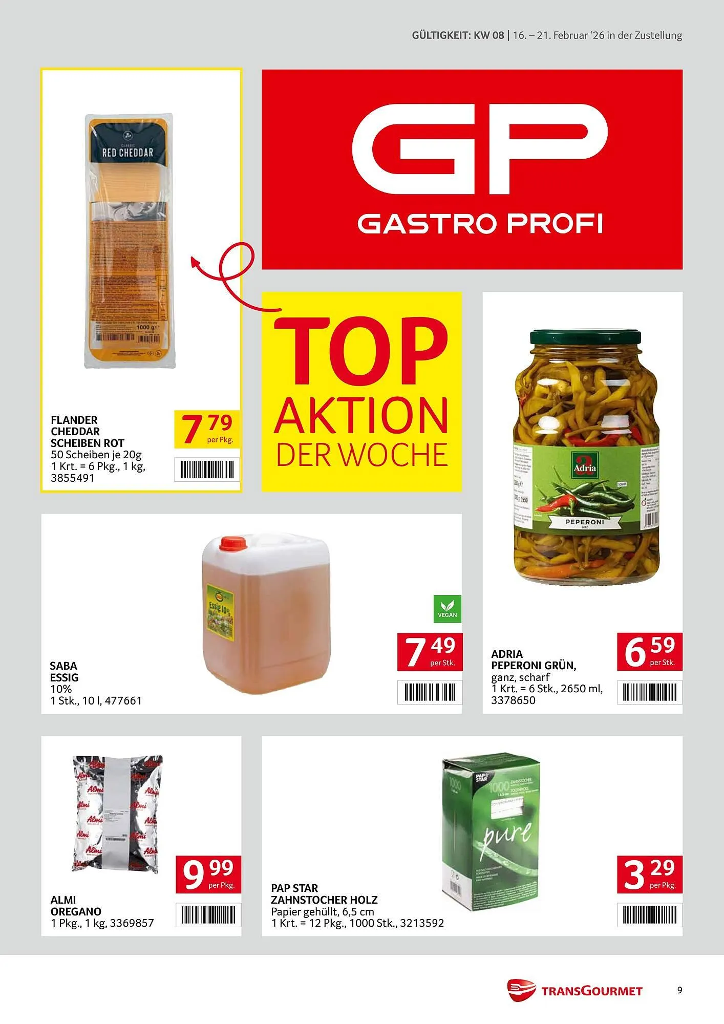 Transgourmet Flugblatt von 16. Februar bis 21. Februar 2026 - Flugblätt seite  9