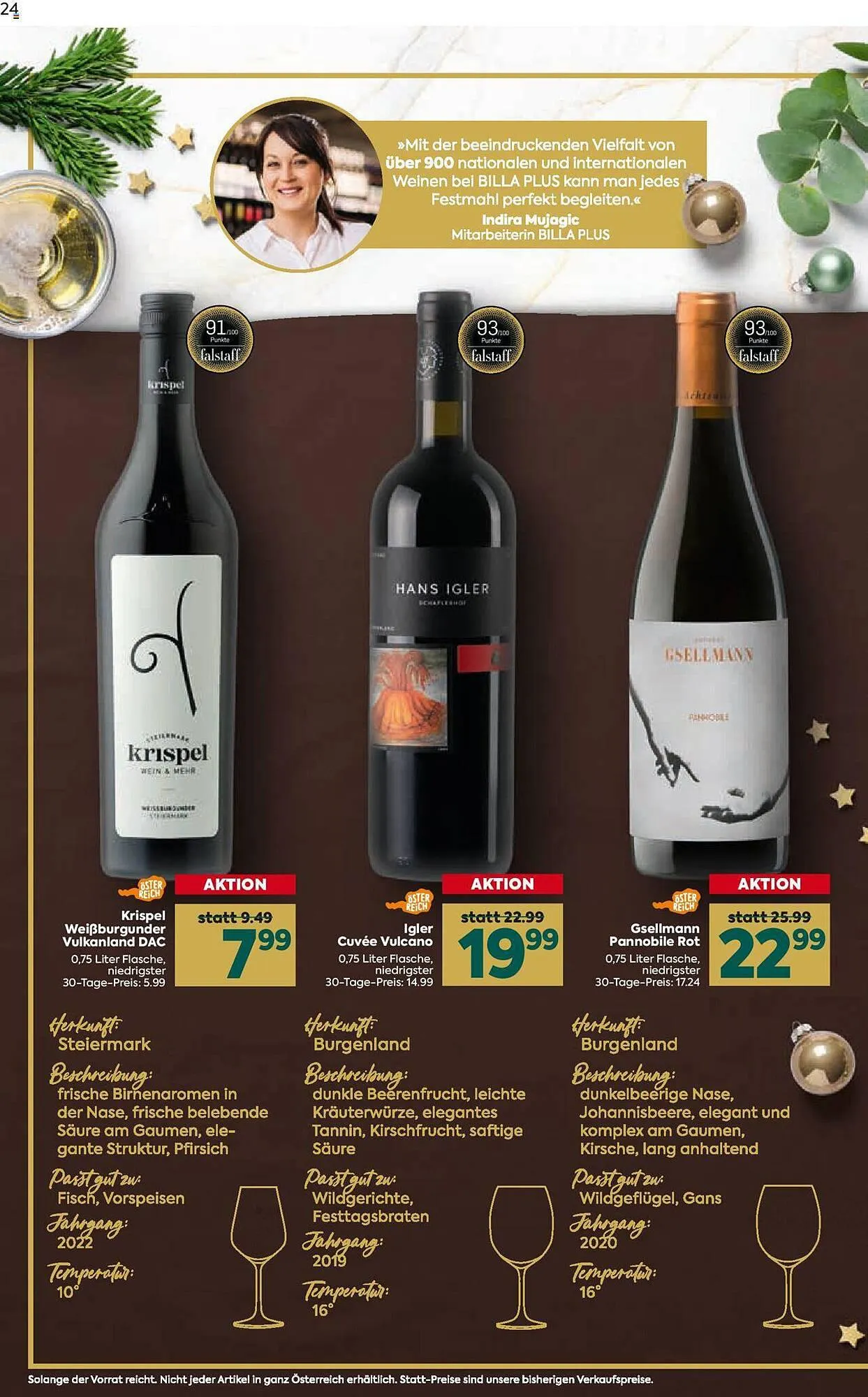 Billa Flugblatt von 30. November bis 23. Dezember 2023 - Flugblätt seite 24