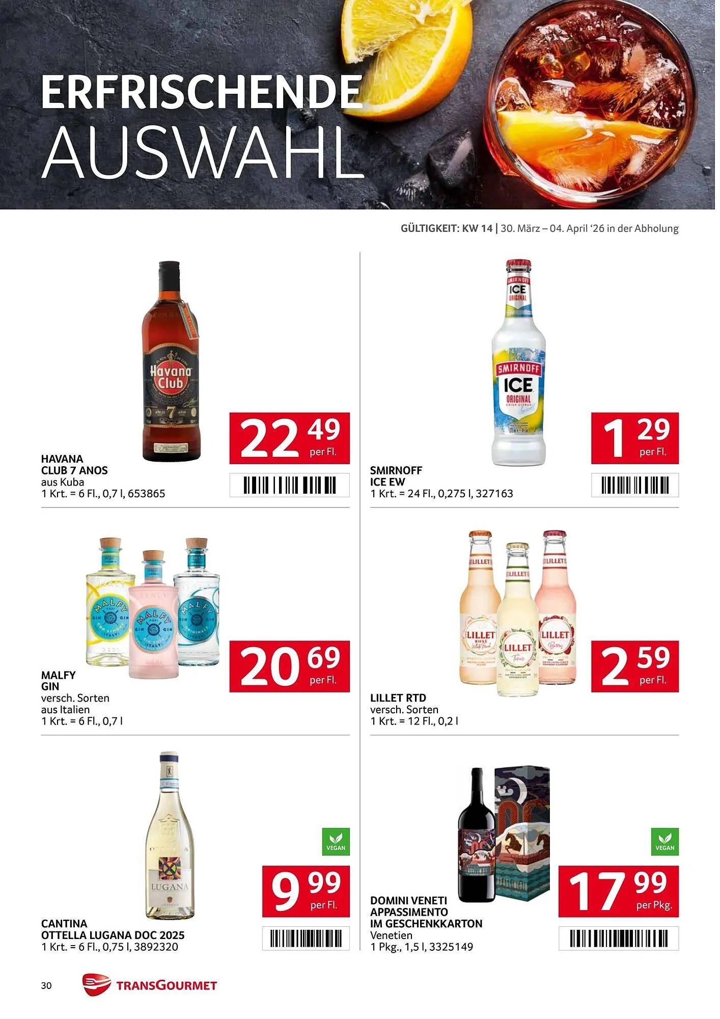 Transgourmet Flugblatt von 30. März bis 4. April 2026 - Flugblätt seite  29