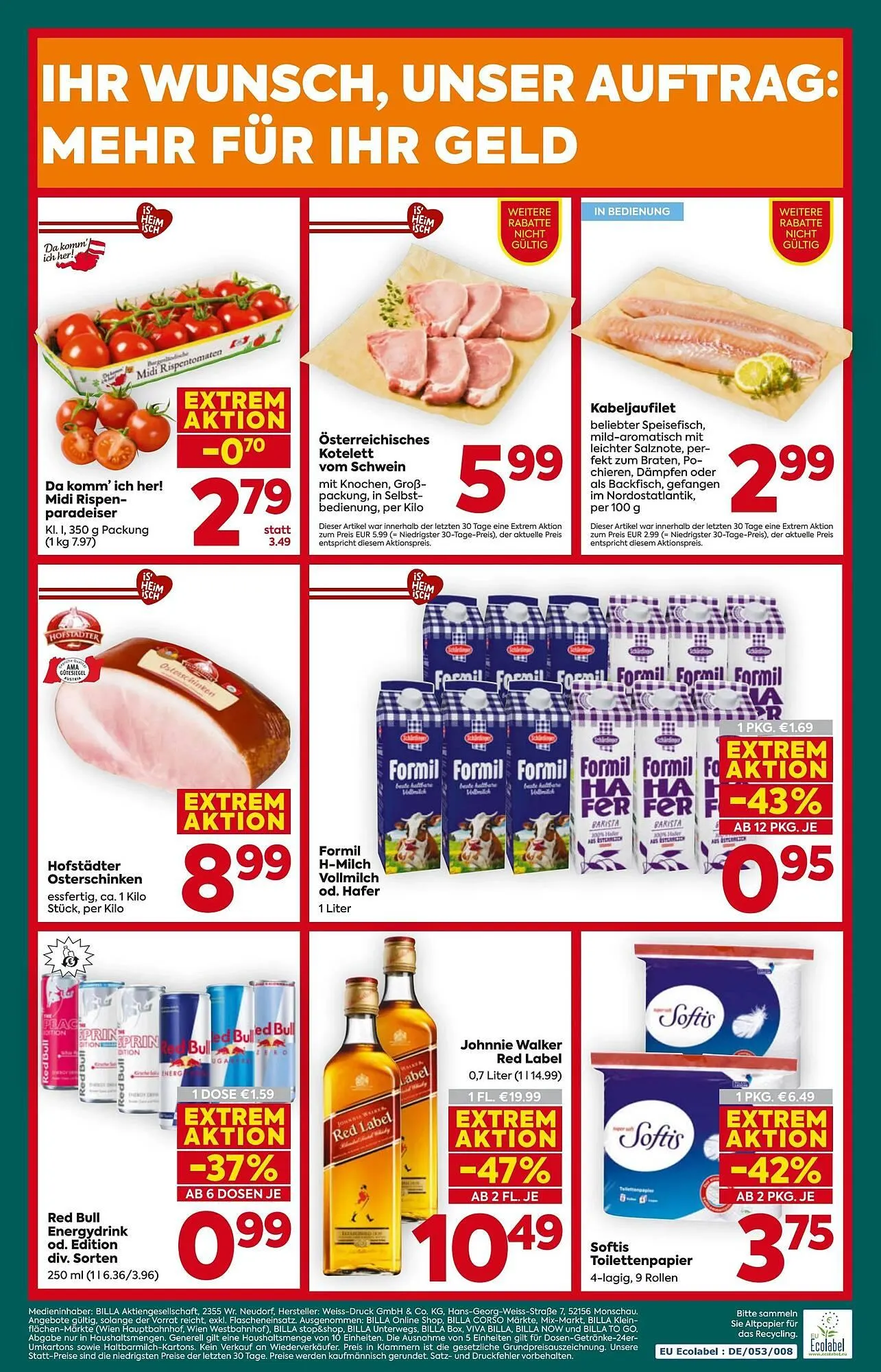 Billa Flugblatt von 5. März bis 11. März 2026 - Flugblätt seite 16