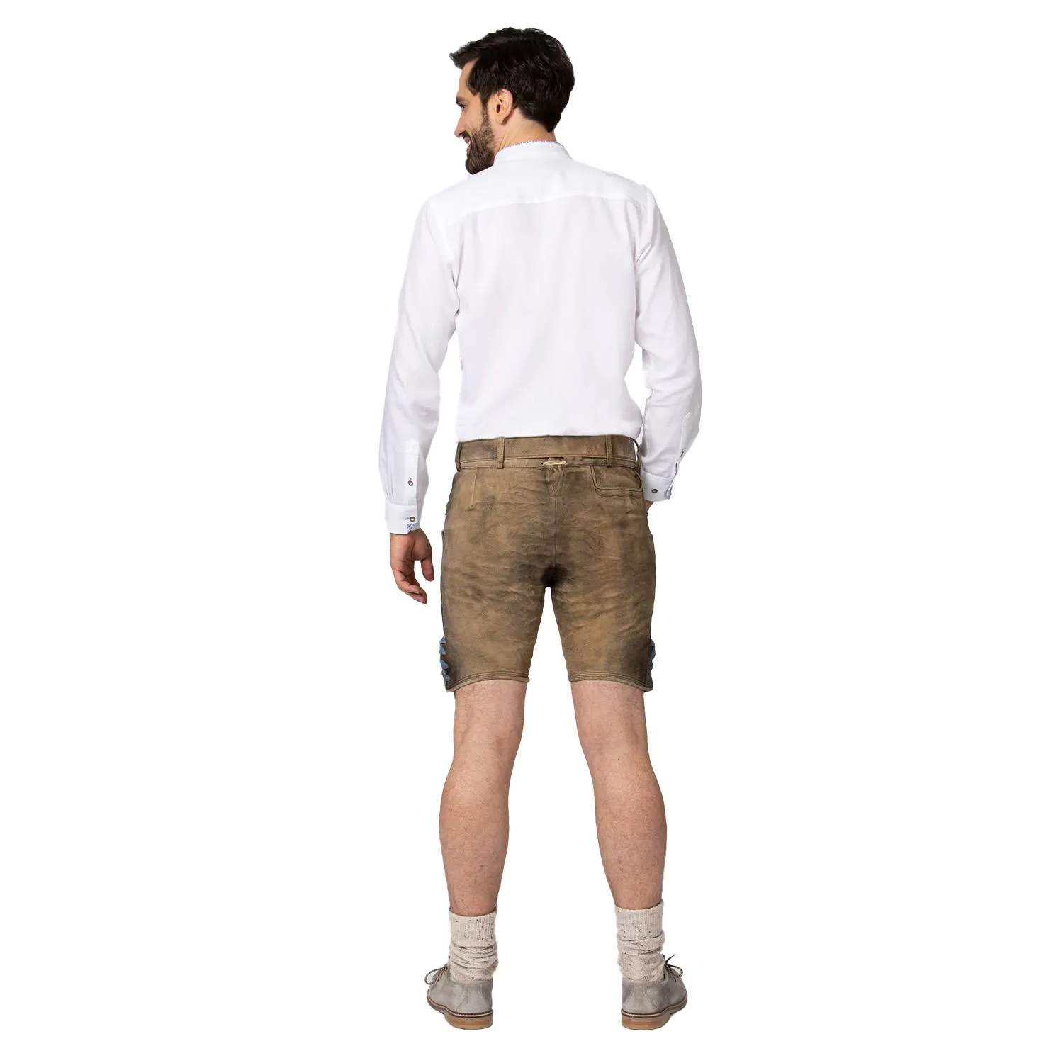 Herren Lederhose “Franz”, Blau