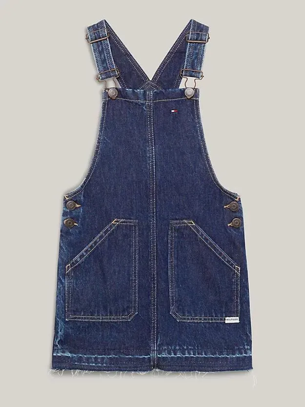 Mini-Latzkleid aus Denim