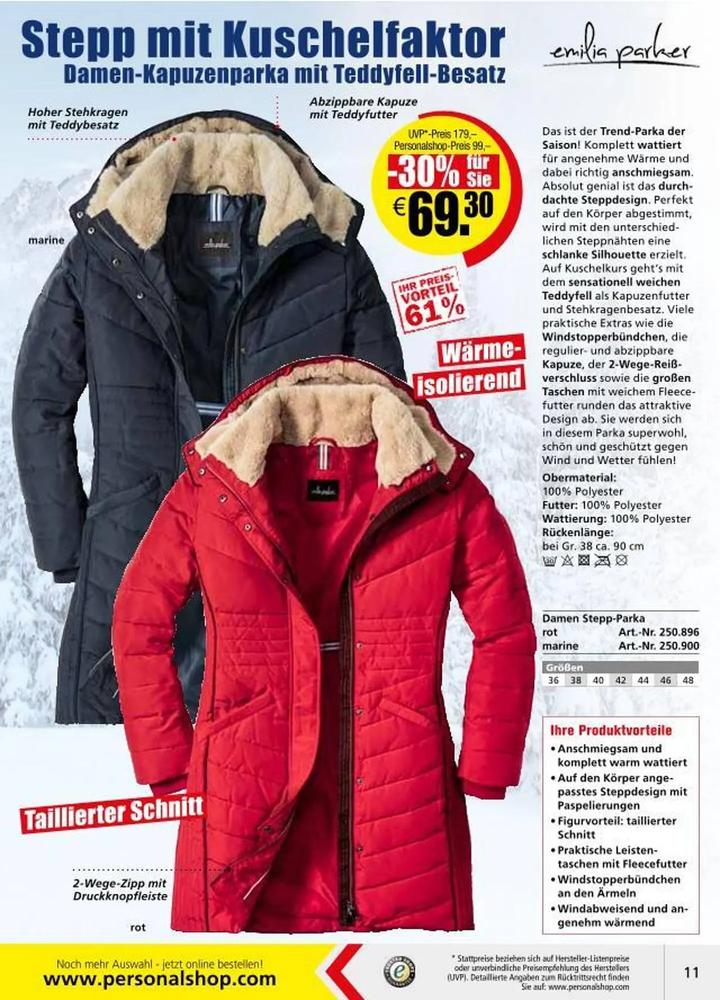 Personalshop Flugblatt von 1. November bis 30. November 2024 - Flugblätt seite  11