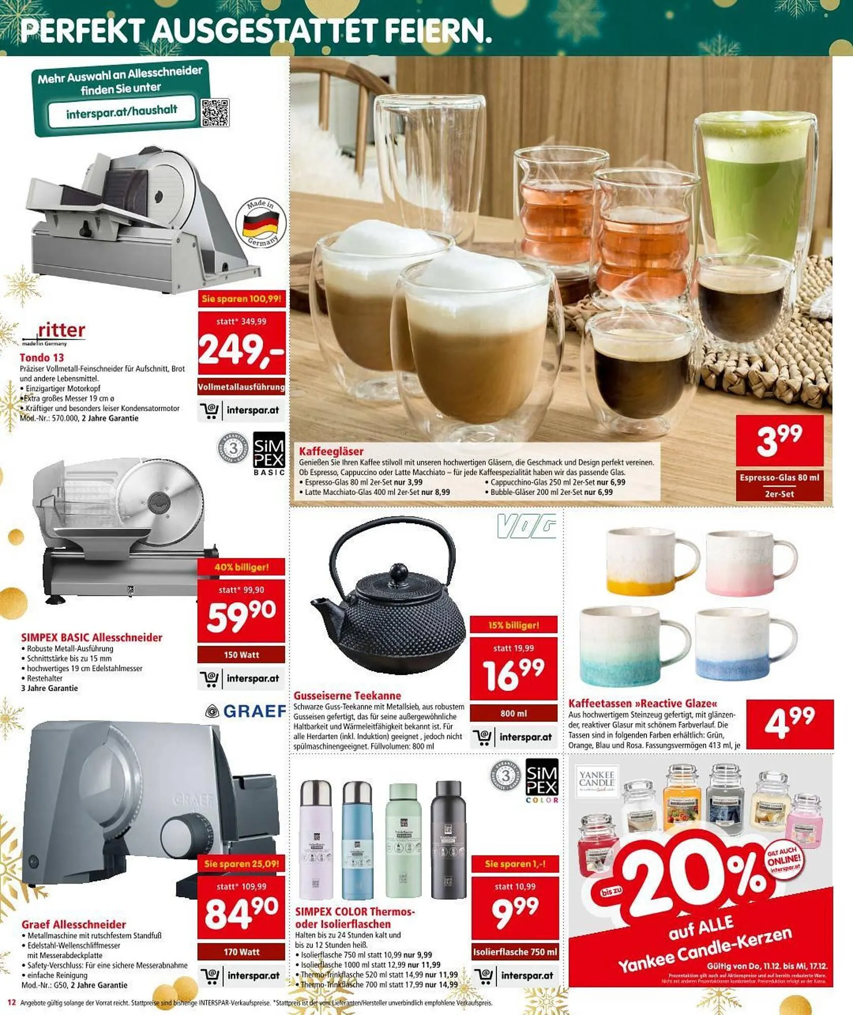 Interspar Flugblatt von 11. Dezember bis 17. Dezember 2025 - Flugblätt seite  12