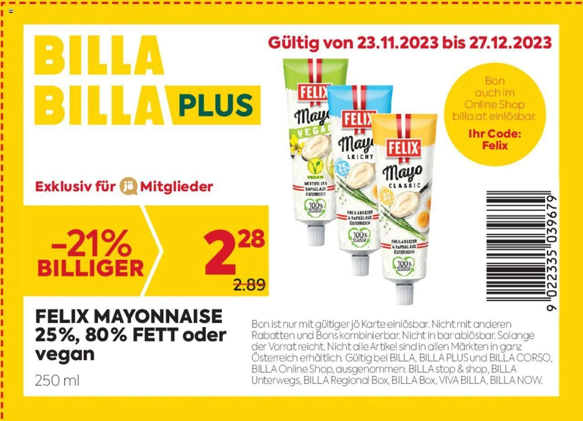 Billa Flugblatt von 23. November bis 27. Dezember 2023 - Flugblätt seite 5