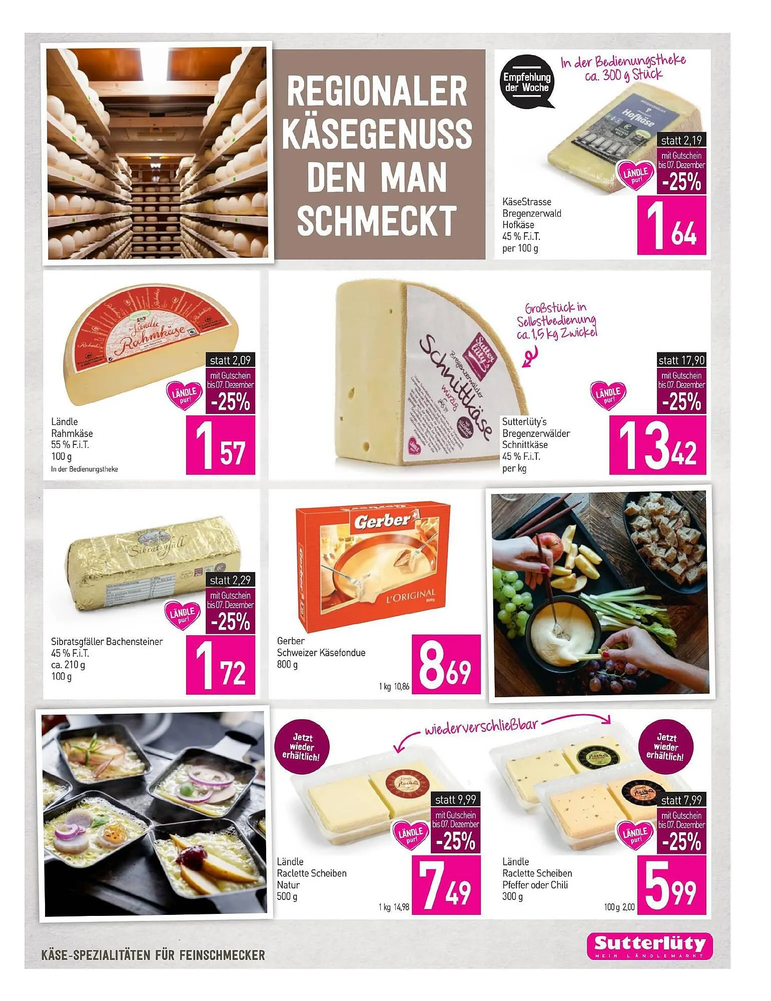 Sutterlüty Flugblatt von 30. November bis 5. Dezember 2023 - Flugblätt seite 7