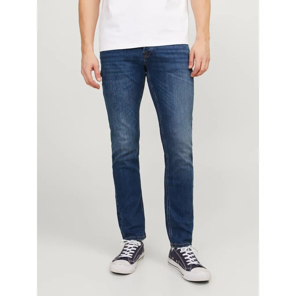 Jack & Jones Slim-fit-Jeans »JJITIM mit Waschung und praktischen Taschen« Abriebeffekte, modisch, slim fit, Denim