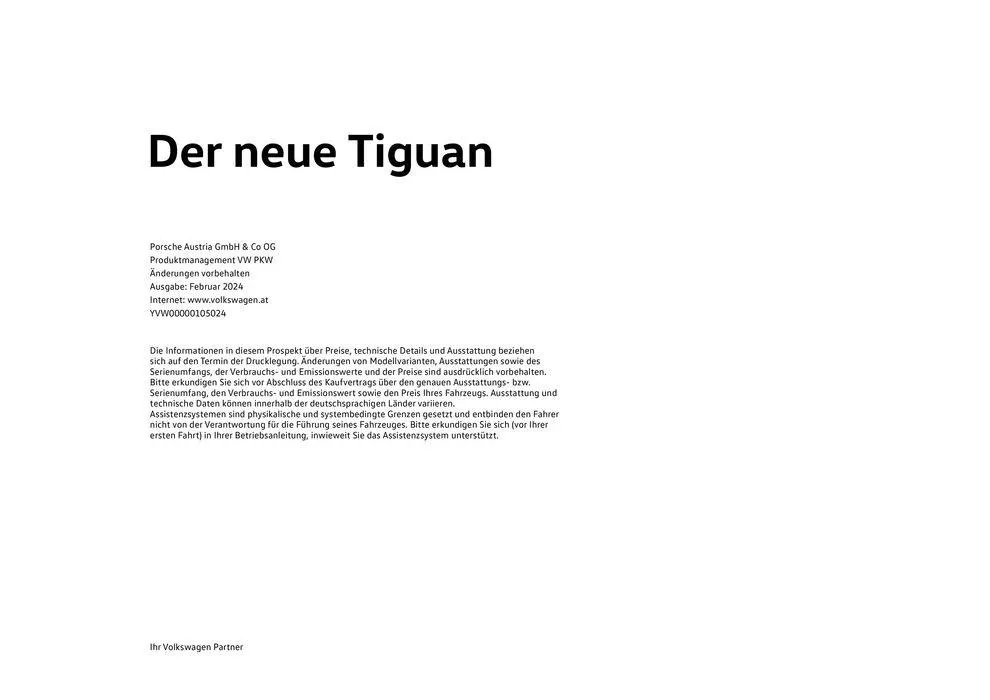 Volkswagen The new Tiguan von 16. Februar bis 16. Februar 2025 - Flugblätt seite 28