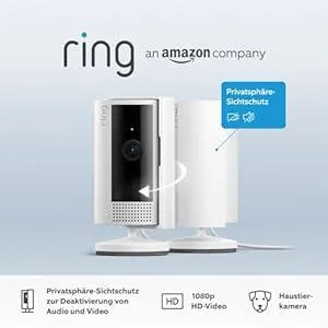 Ring Innenkamera (Indoor Camera 2. Gen.) | Überwachungskamera für den Innenbereich | 1080p-HD-Video, Privatsphäre-Sichtschutz, WLAN, ideal für Haustiere | Mini Sicherheitskamera zur Selbstinstallation
