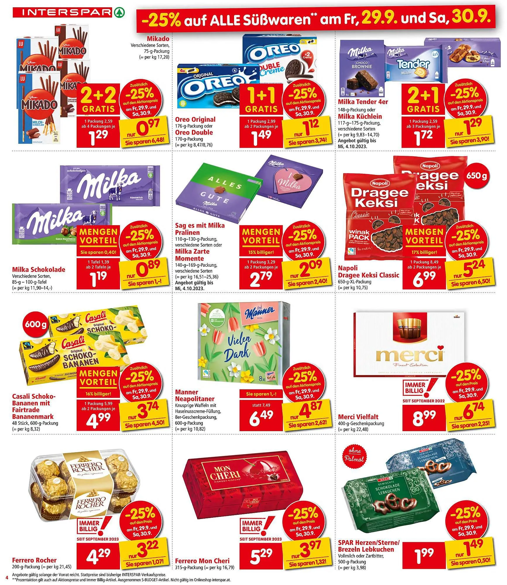 Interspar Flugblatt von 28. September bis 11. Oktober 2023 - Flugblätt seite 4