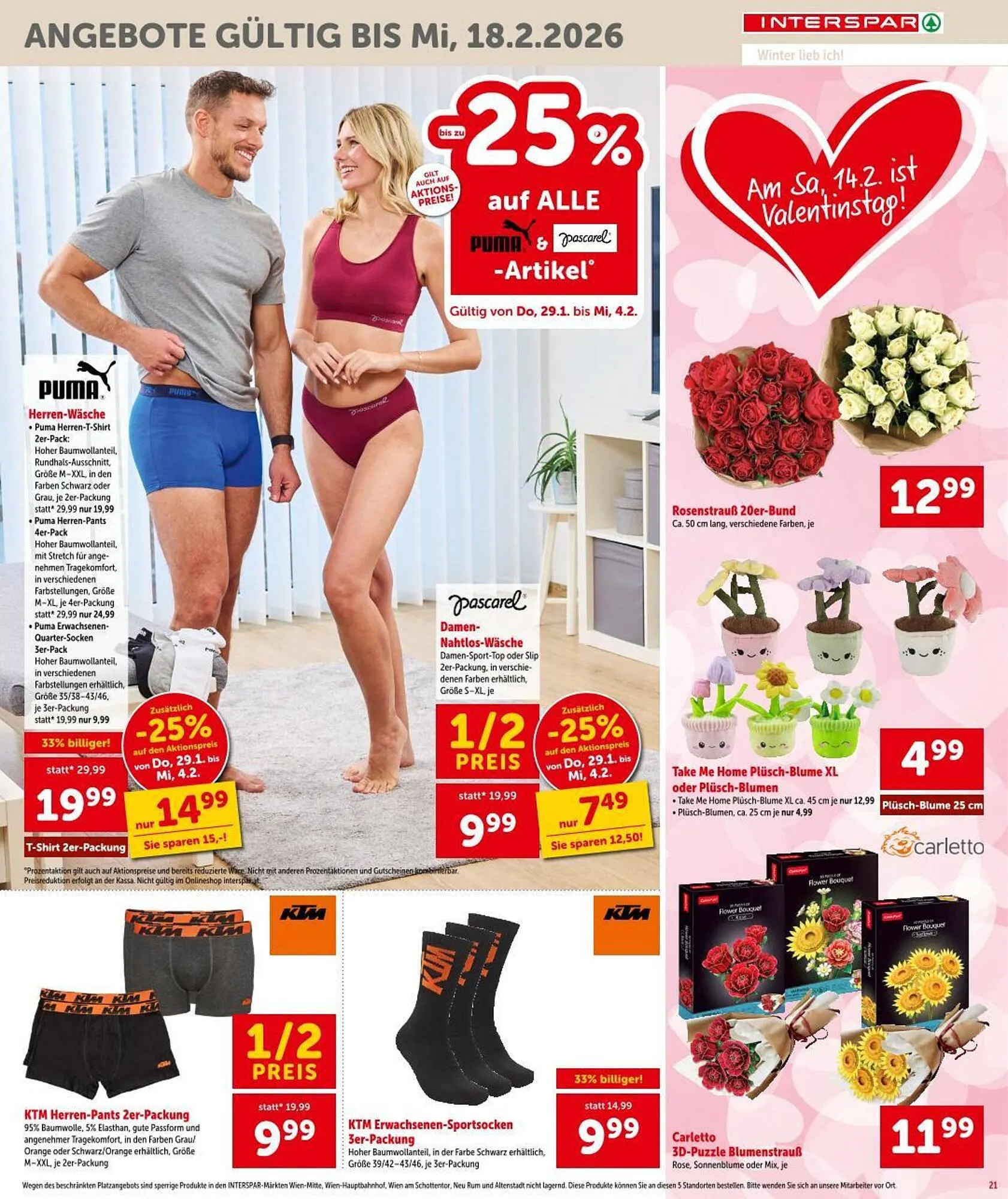 Interspar Flugblatt von 29. Jänner bis 11. Februar 2026 - Flugblätt seite  21