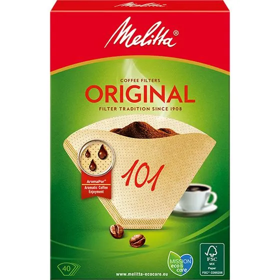 Melitta® Filtertüten® Original, 101, braun, 40 St.