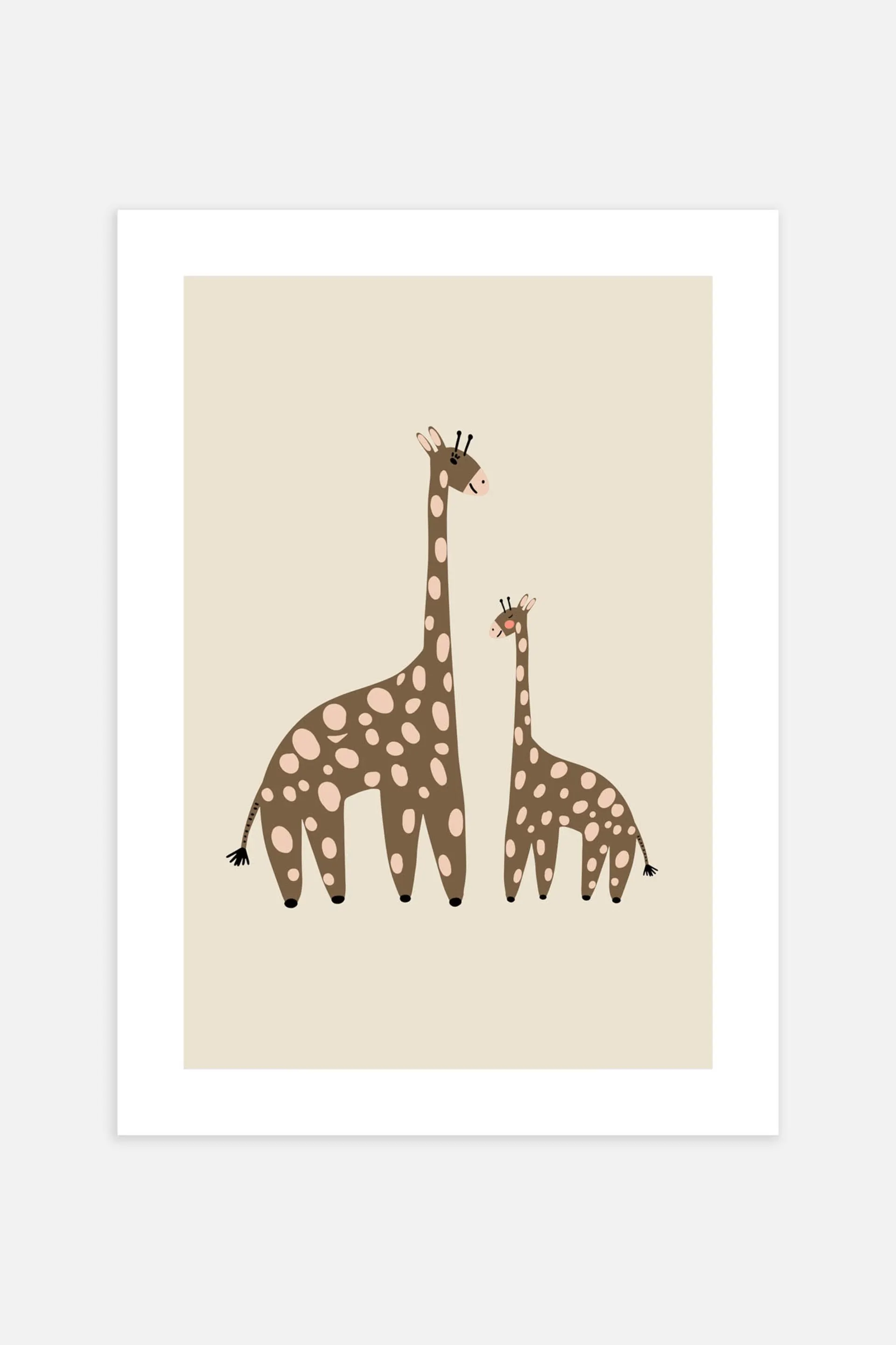 Dotty Giraffes Poster