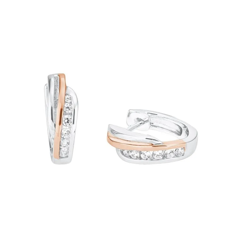 Amor Paar Creolen »2026218« mit Zirkonia (synth.)